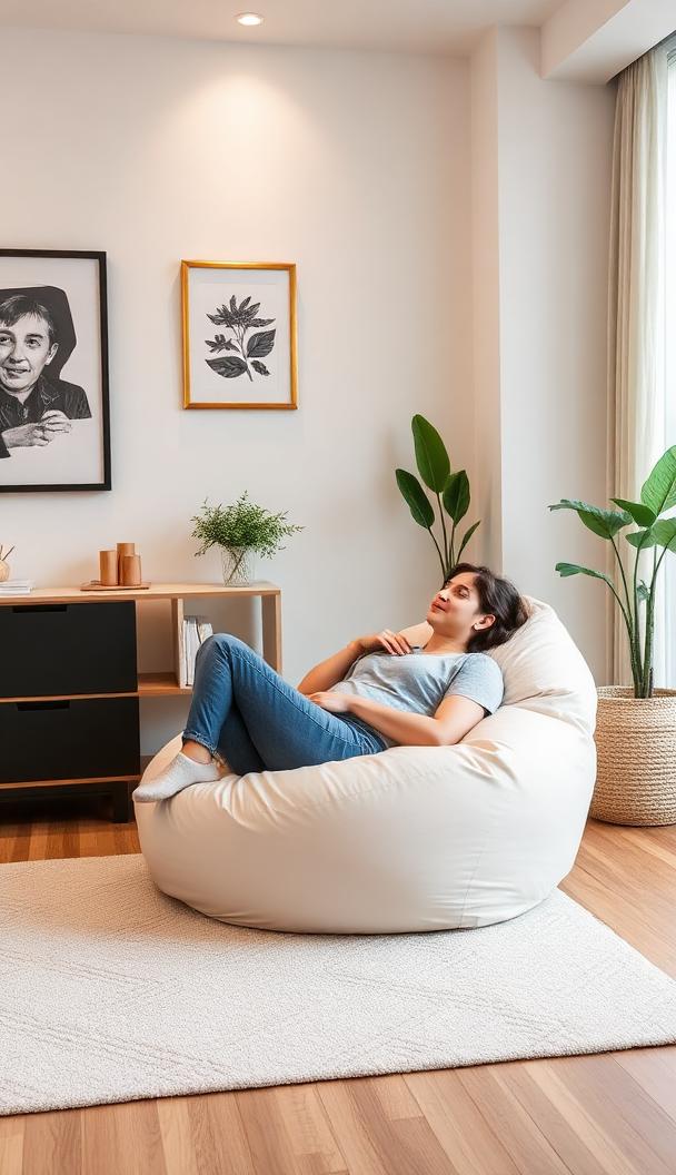 Apartment glow-up with warm string lights